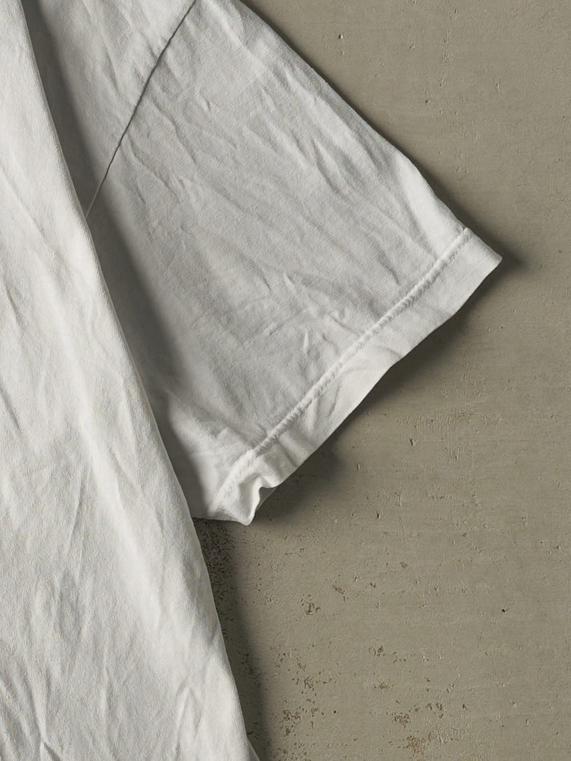 Vintage Y2K White Nike Brasil Tee (XL/XXL)