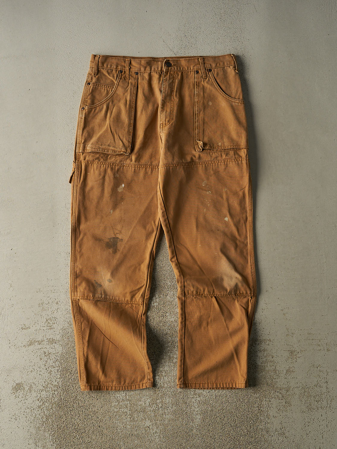 Vintage Y2K Camel Dickies Double Knee L Pocket Carpenter Pants (35x31)