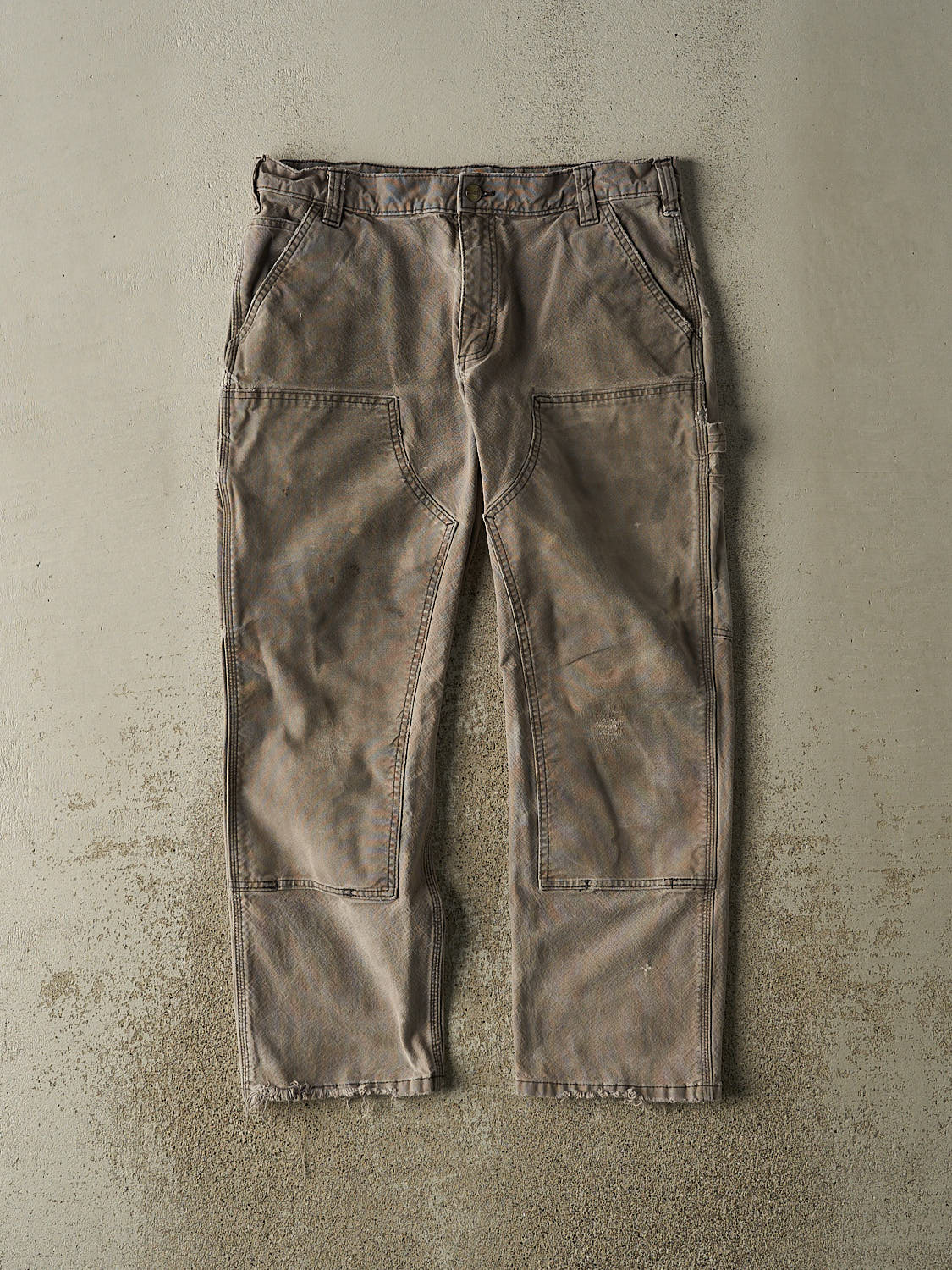 Vintage Y2K Grey Carhartt Double Knee Carpenter Pants (33x28)