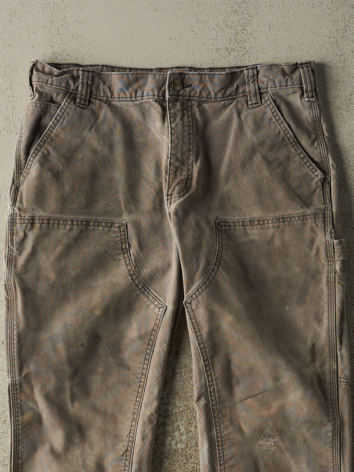 Vintage Y2K Grey Carhartt Double Knee Carpenter Pants (33x28)