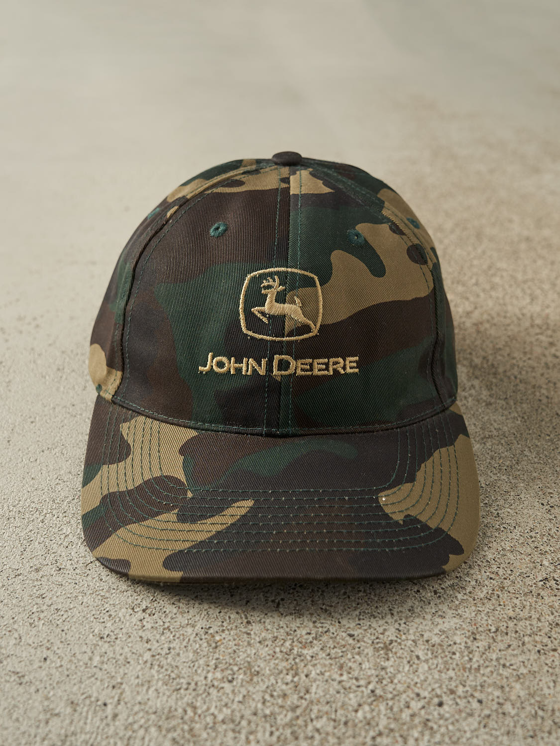 Vintage Y2K Camo John Deere Embroidered Strapback (O/S)