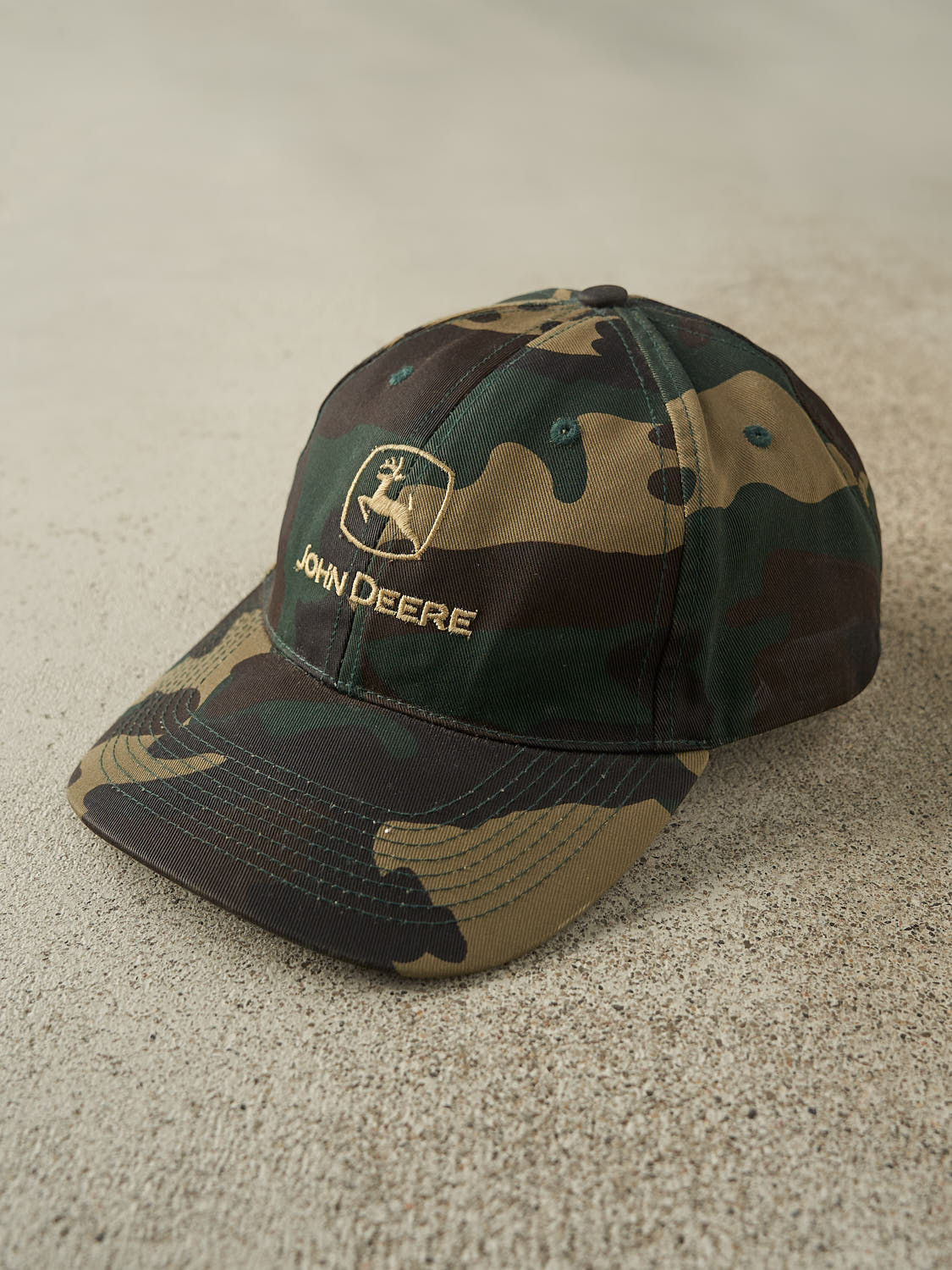Vintage Y2K Camo John Deere Embroidered Strapback (O/S)