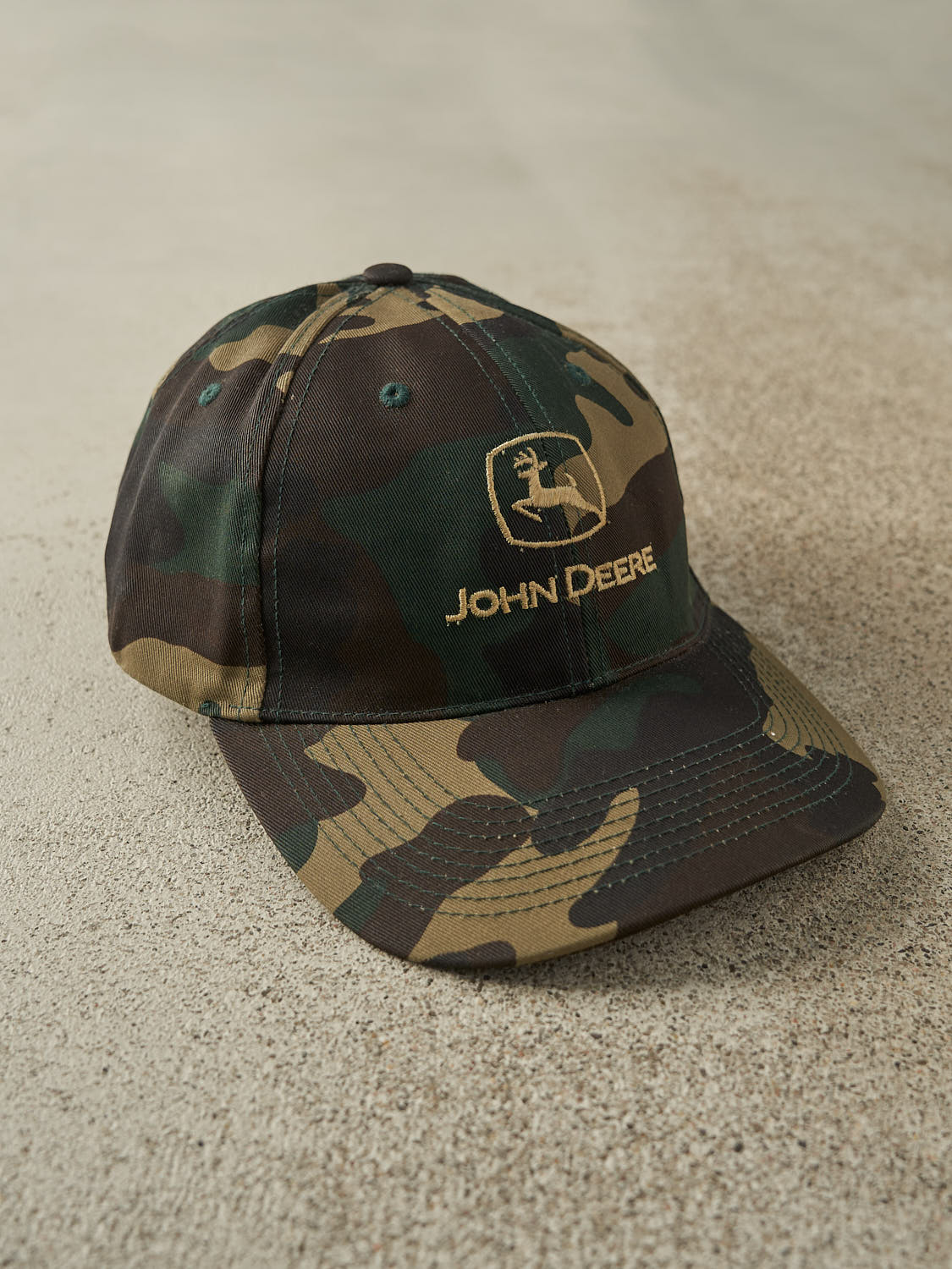 Vintage Y2K Camo John Deere Embroidered Strapback (O/S)