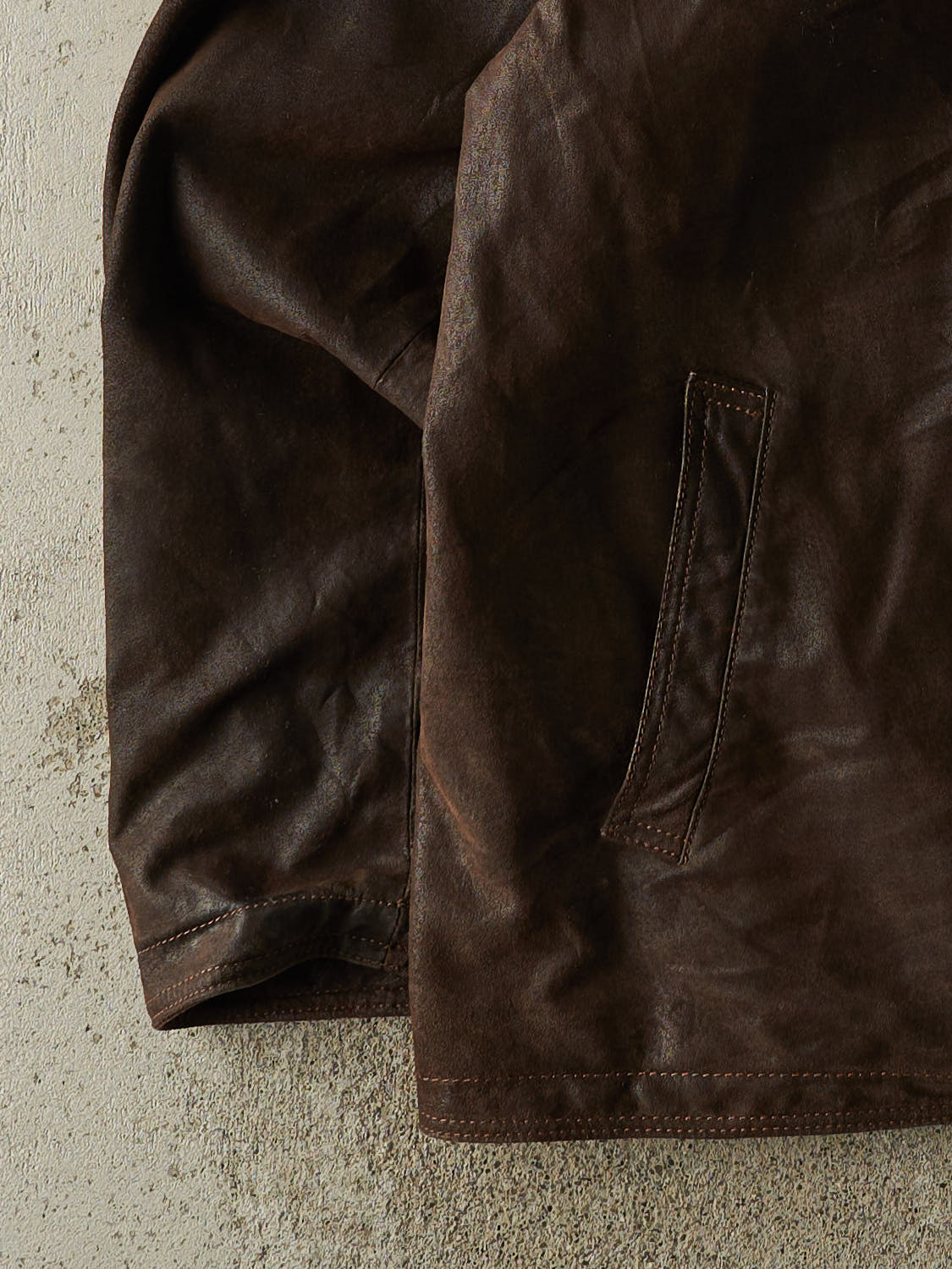 Vintage Y2K Brown Danier Suede Leather Jacket (XXL)