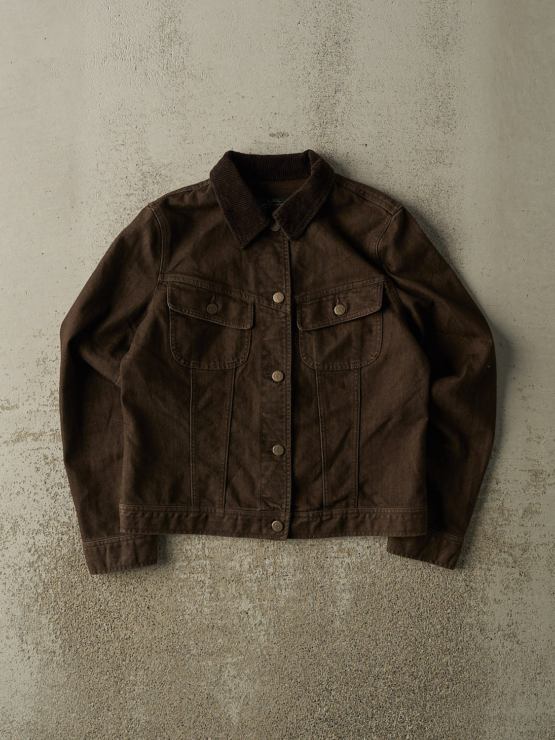 Vintage 90s Brown Denim Style Ralph Lauren Jacket (XS)