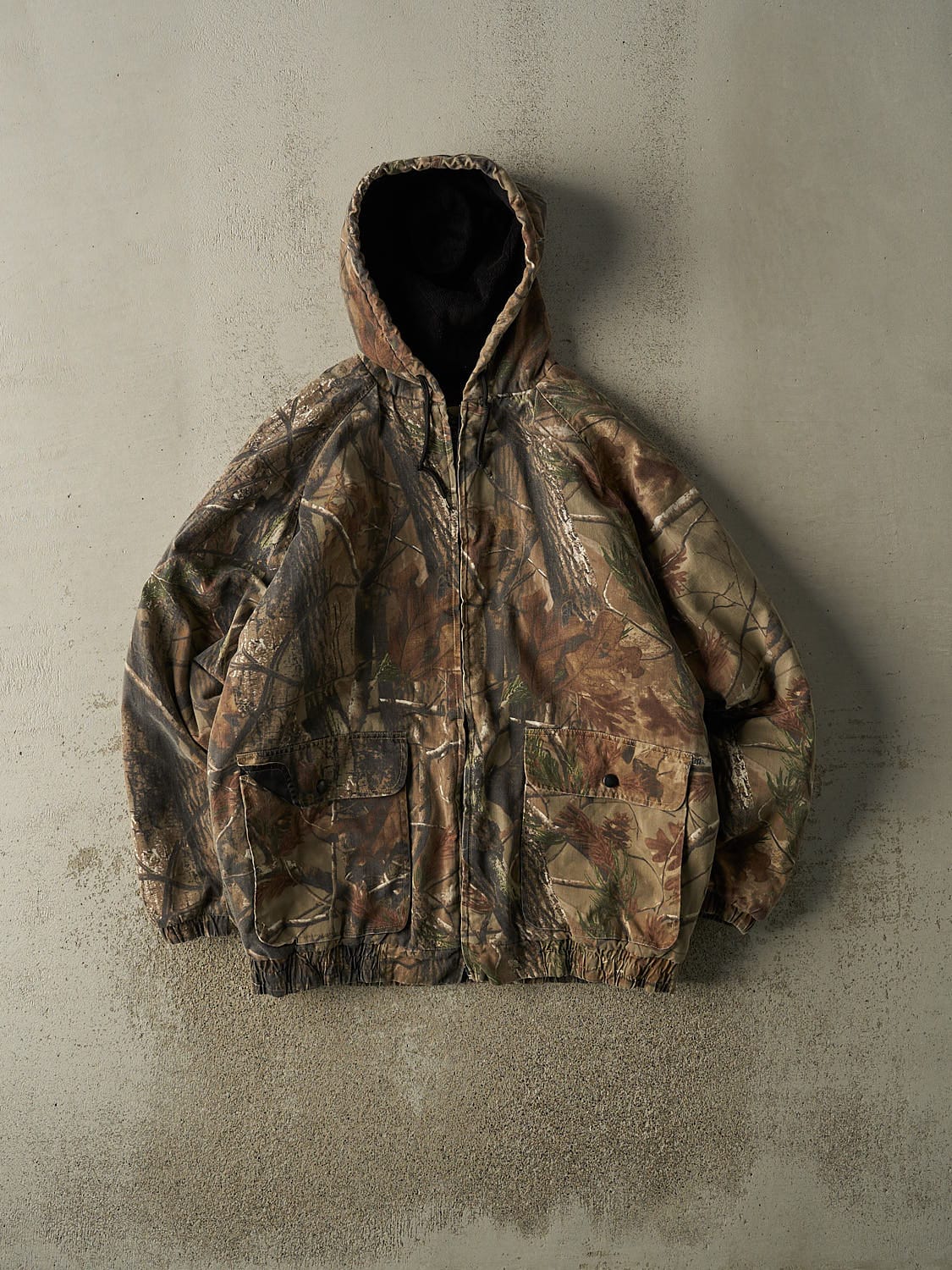 Vintage 90s Camo Realtree x AP Hooded Workwear Jacket (XL)