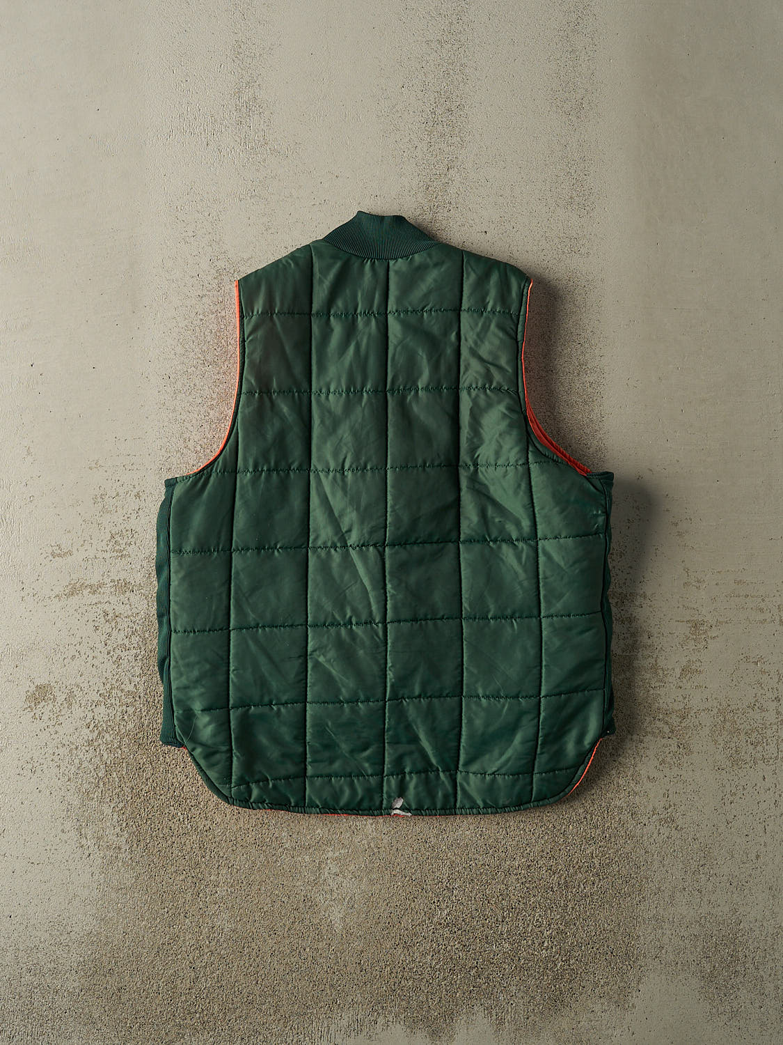 Vintage 80s Green Puffer Reversible Vest (L/XL)