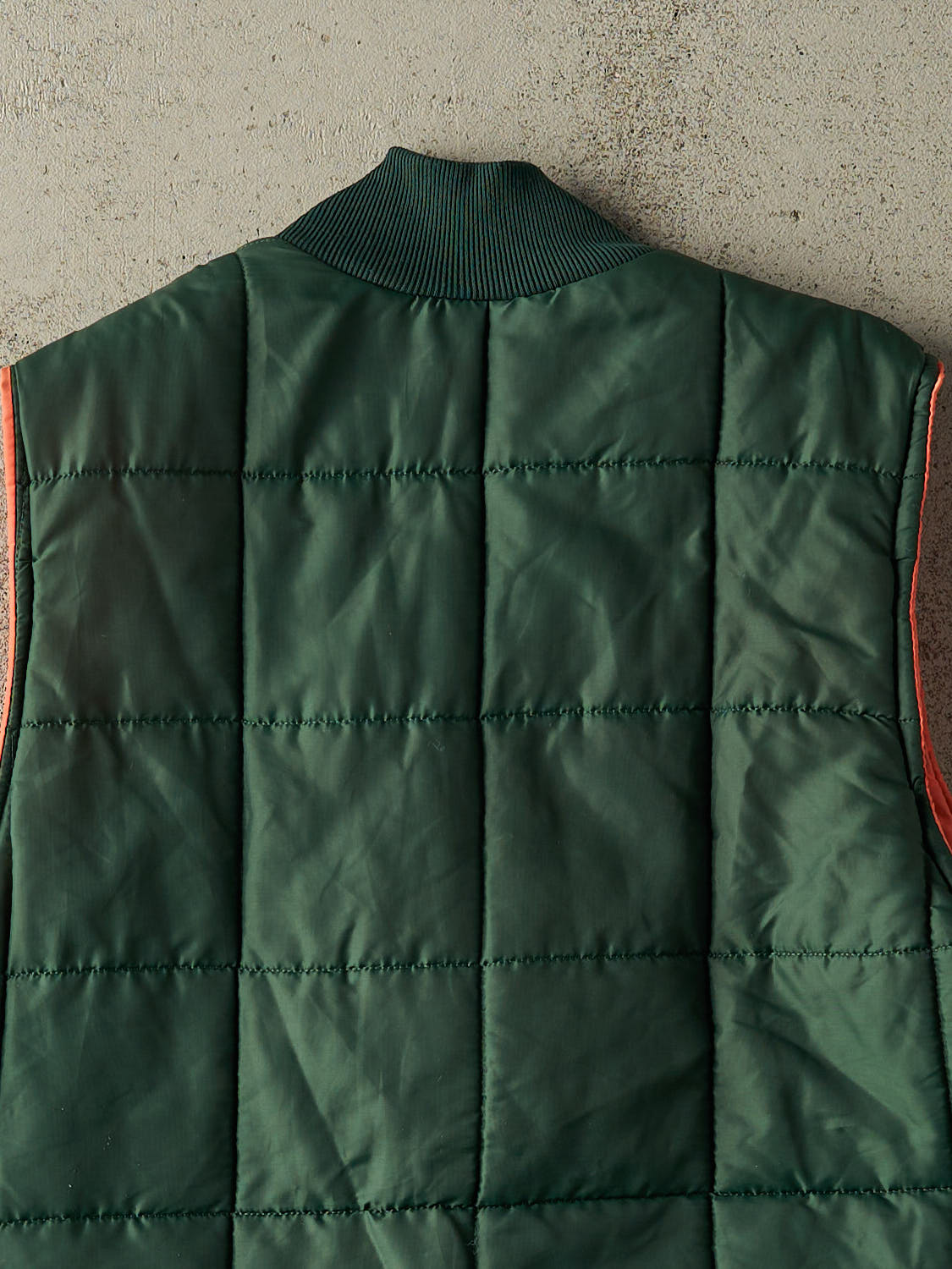 Vintage 80s Green Puffer Reversible Vest (L/XL)
