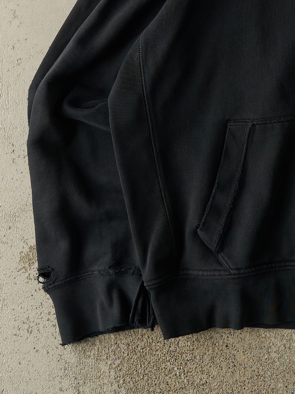 Vintage 90s Black Polo Zip Up Hoodie (XL)