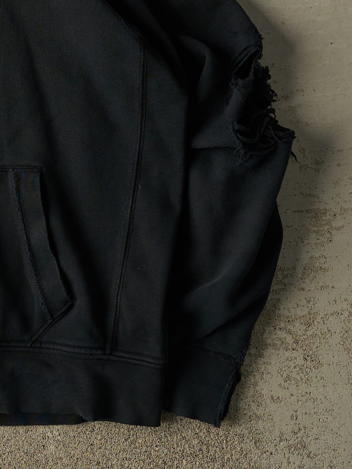 Vintage 90s Black Polo Zip Up Hoodie (XL)