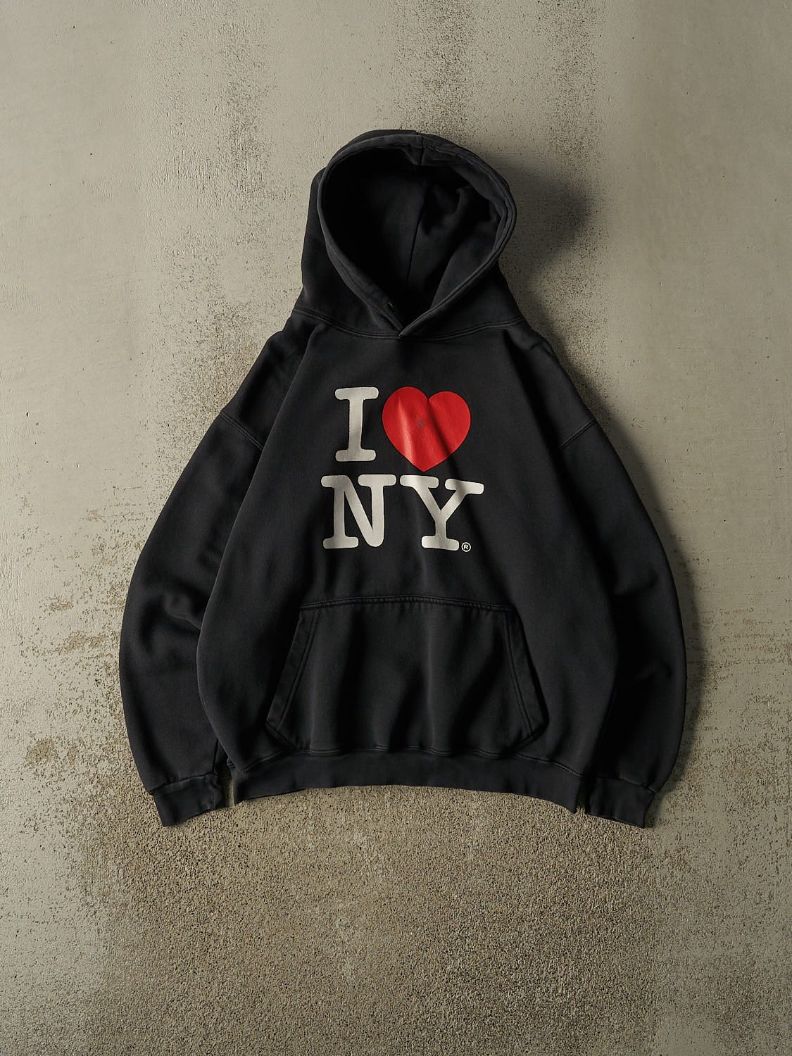Vintage Y2K Black "I LOVE NY" Hoodie (S/M)
