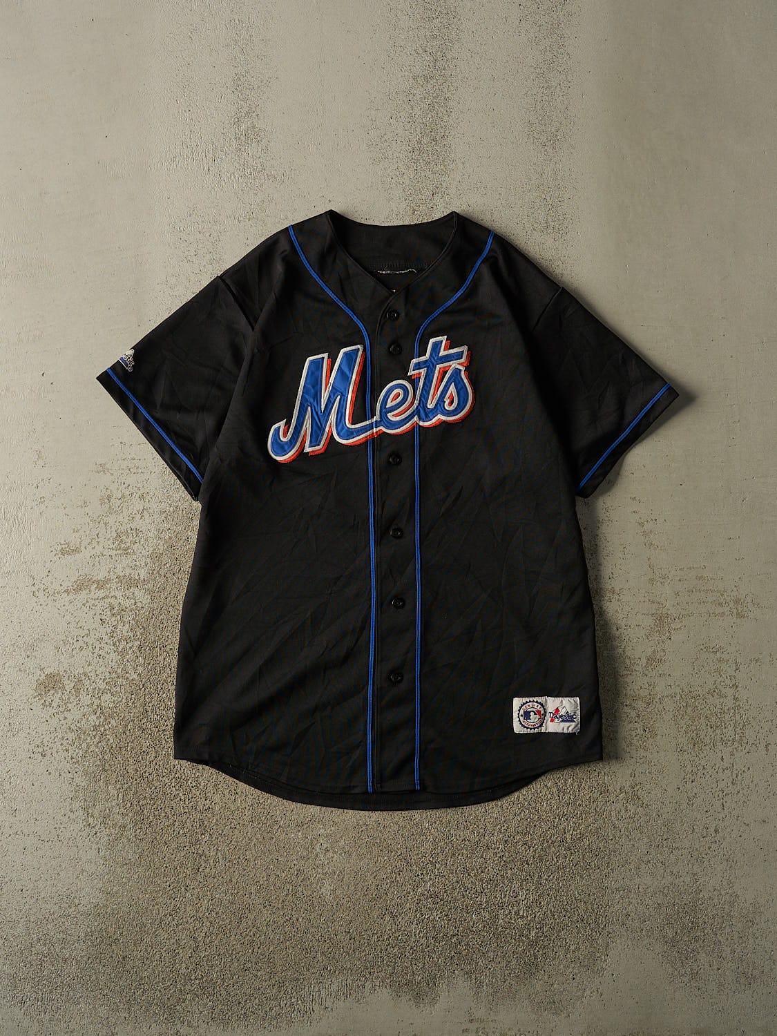 Vintage Y2K Black New York Mets #32 Hampton Baseball Jersey (XL/XXL)