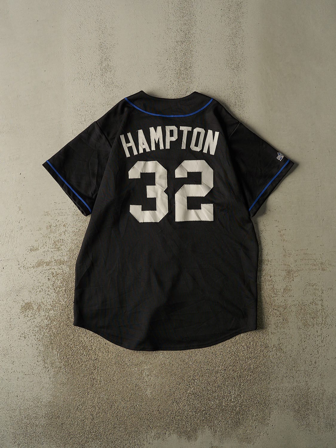 Vintage Y2K Black New York Mets #32 Hampton Baseball Jersey (XL/XXL)
