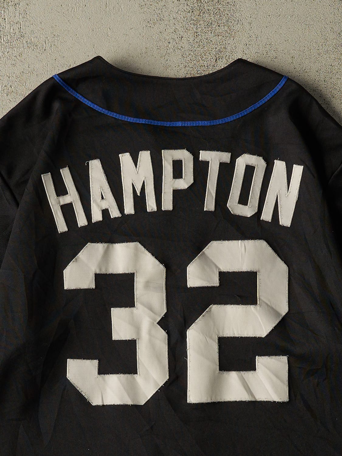 Vintage Y2K Black New York Mets #32 Hampton Baseball Jersey (XL/XXL)