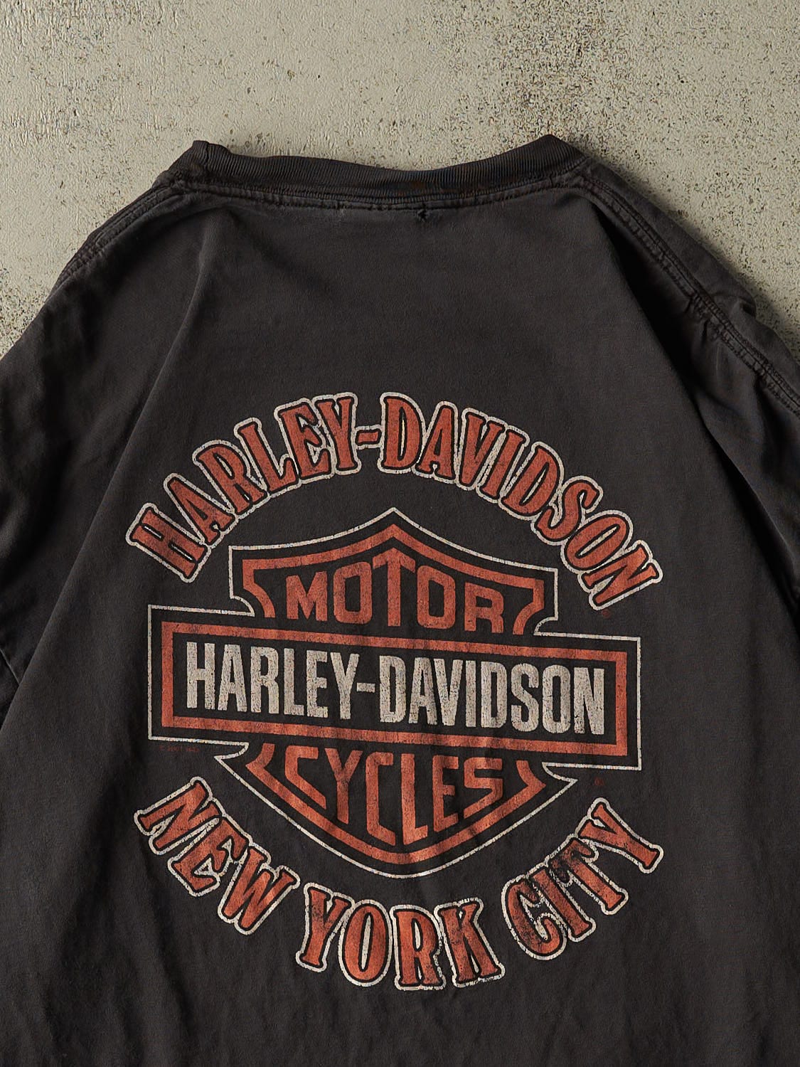 Vintage 14' Faded Black Harley Davidson New York City Tee (XL)
