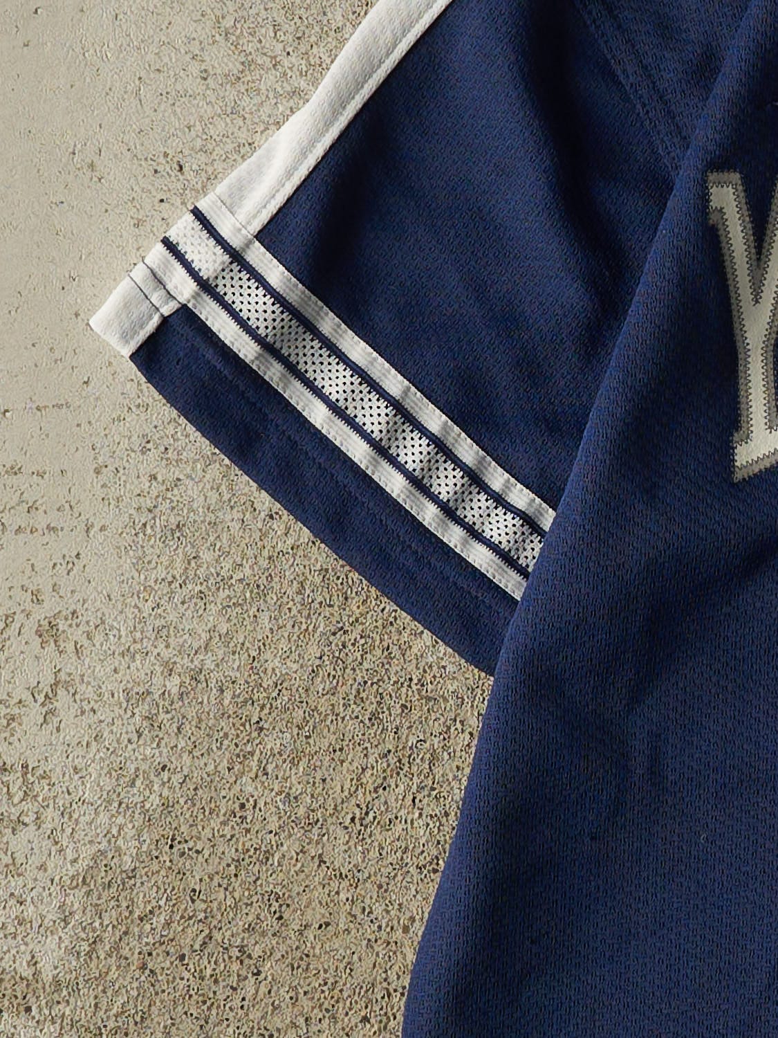 Vintage 90s Navy Blue New York Yankees Baseball Jersey (S/M)