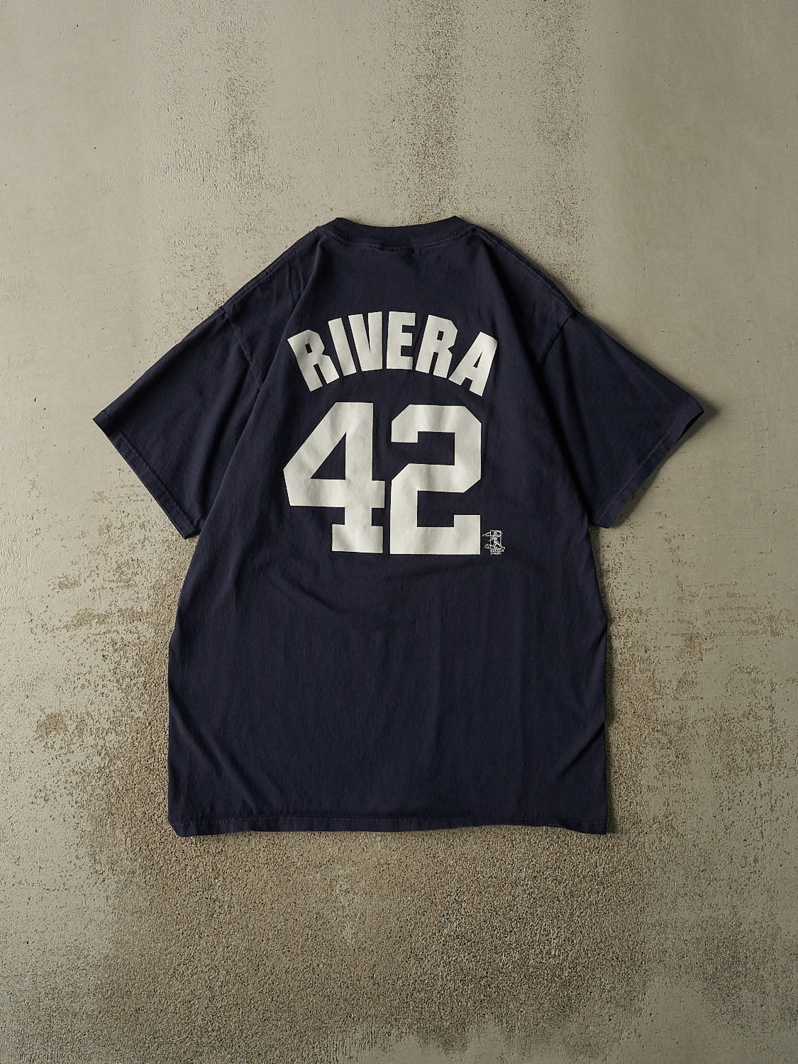 Vintage Y2K Navy Blue New York Yankees #42 Rivera Tee (XL/XXL)