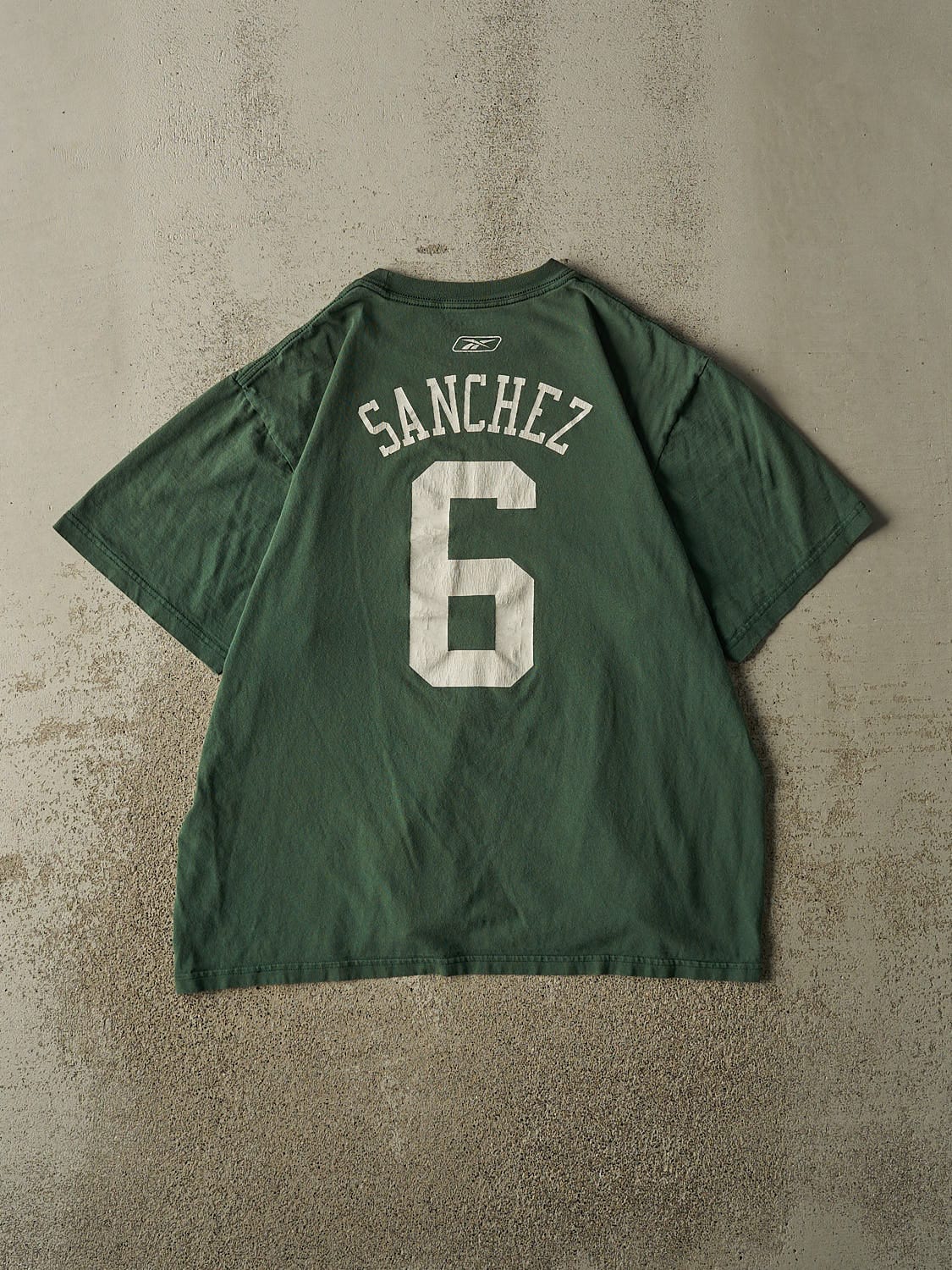 Vintage Y2K Green New York Jets #6 Sanchez Tee (L/XL)