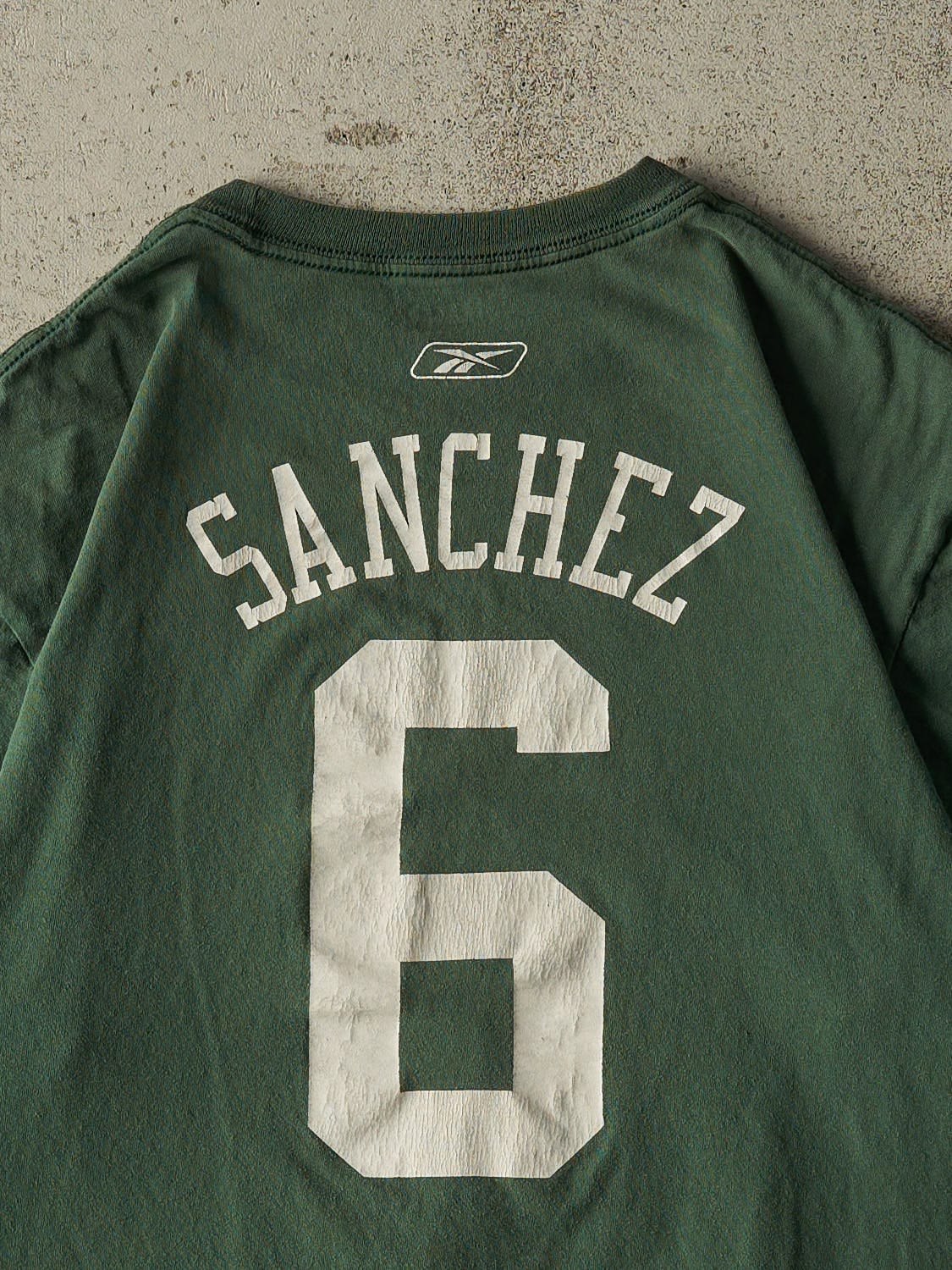 Vintage Y2K Green New York Jets #6 Sanchez Tee (L/XL)