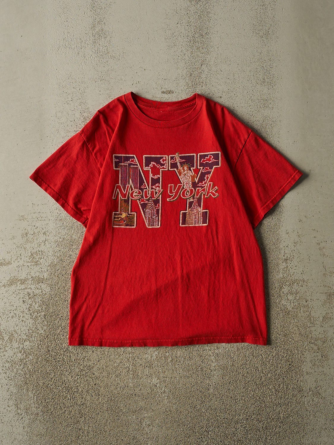 Vintage 90s Red New York Tee (S/M)