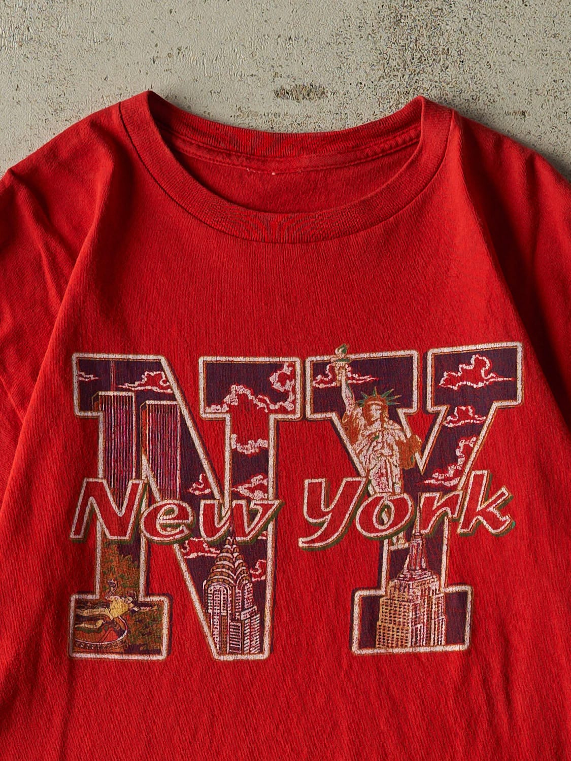Vintage 90s Red New York Tee (S/M)