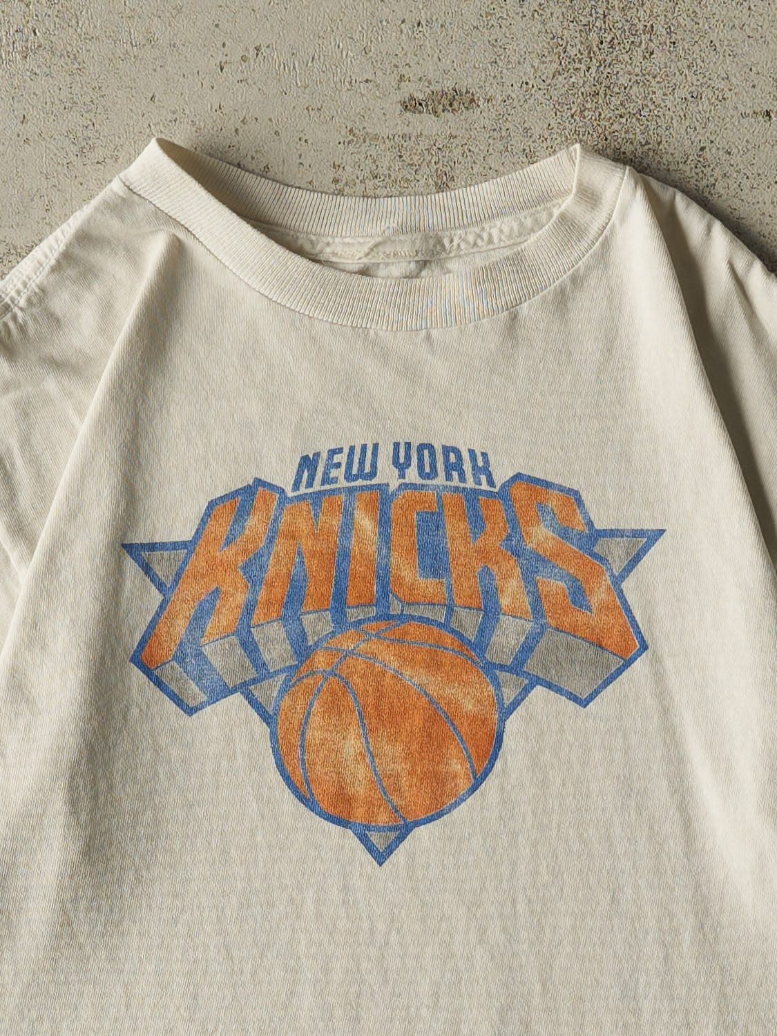 Vintage Y2K Beige New York Knicks #17 Lin Tee (S)