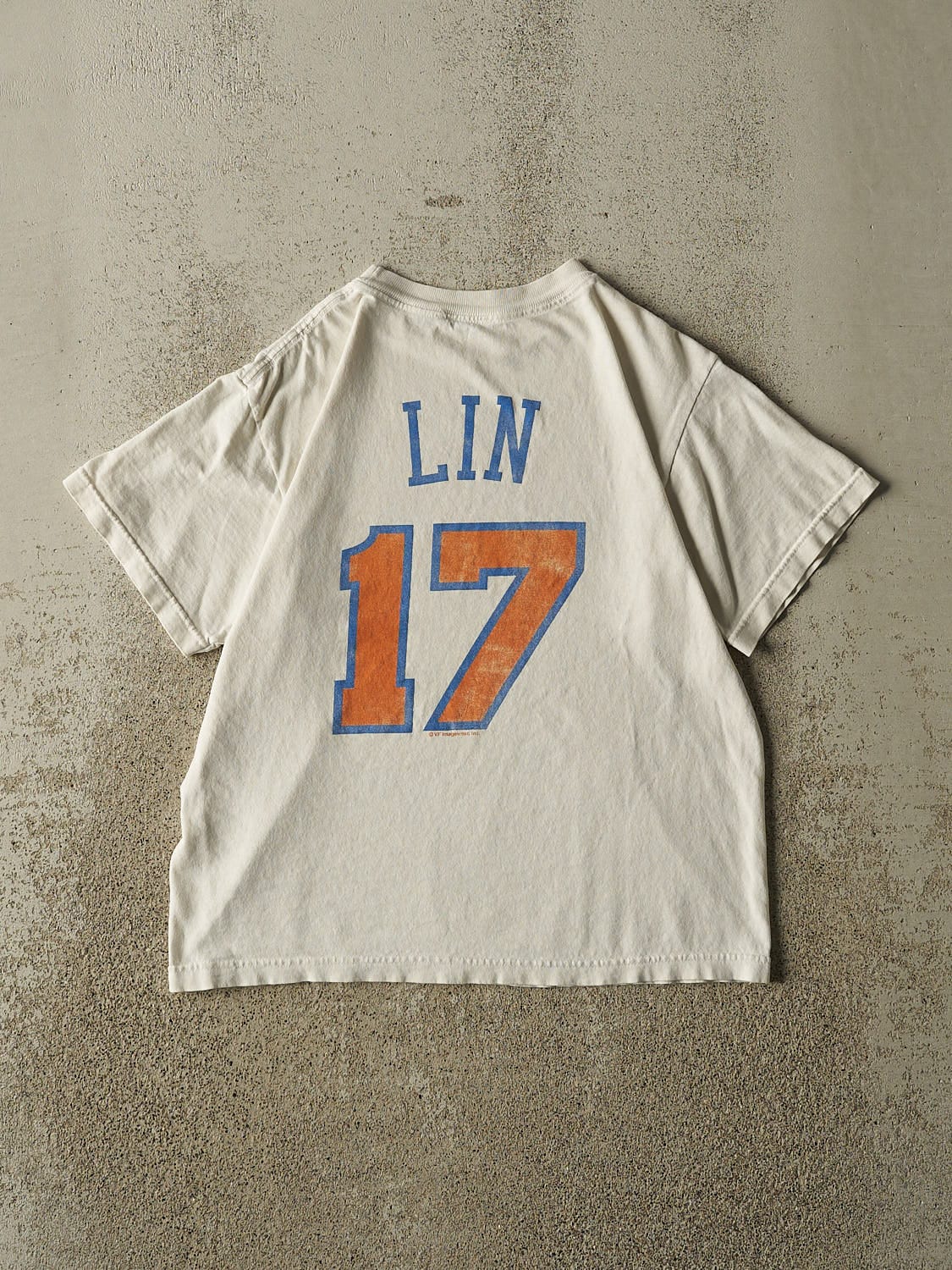Vintage Y2K Beige New York Knicks #17 Lin Tee (S)