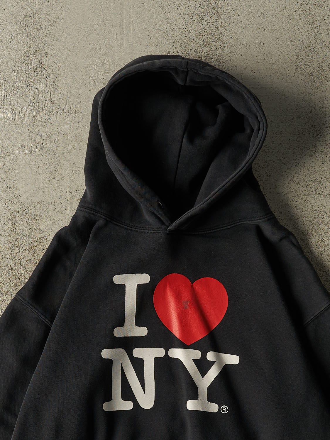 Vintage Y2K Black "I LOVE NY" Hoodie (S/M)
