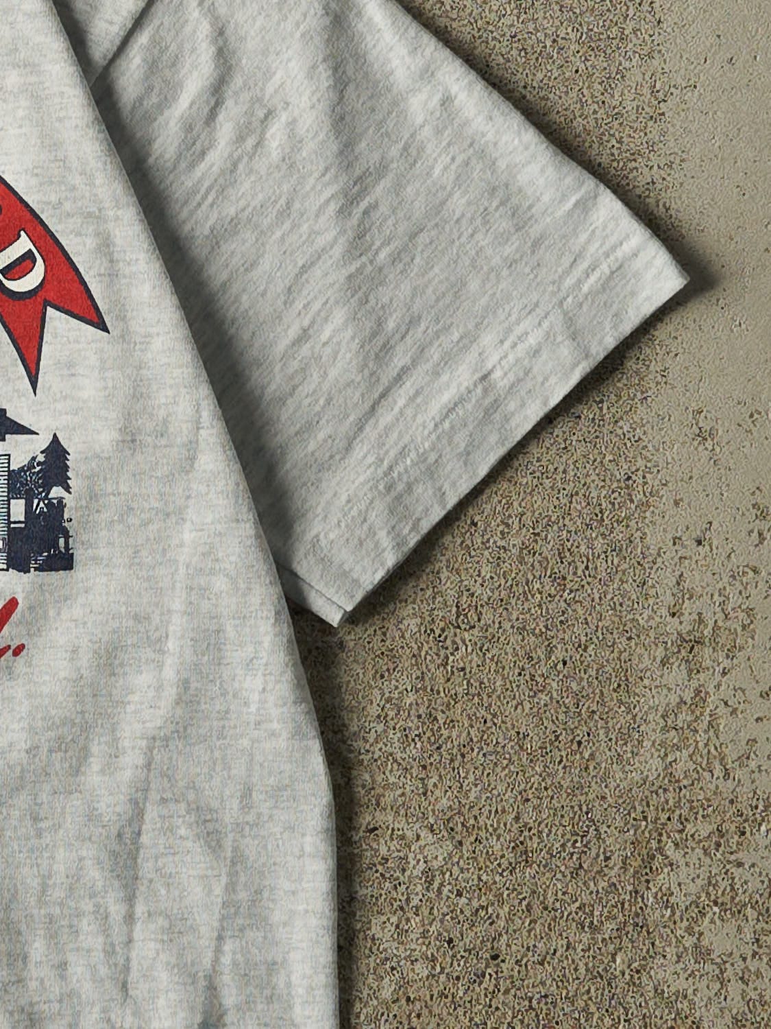 Vintage 80s Heather Grey Cooperstown New York Single Stitch Tee (XXXS/XXS)