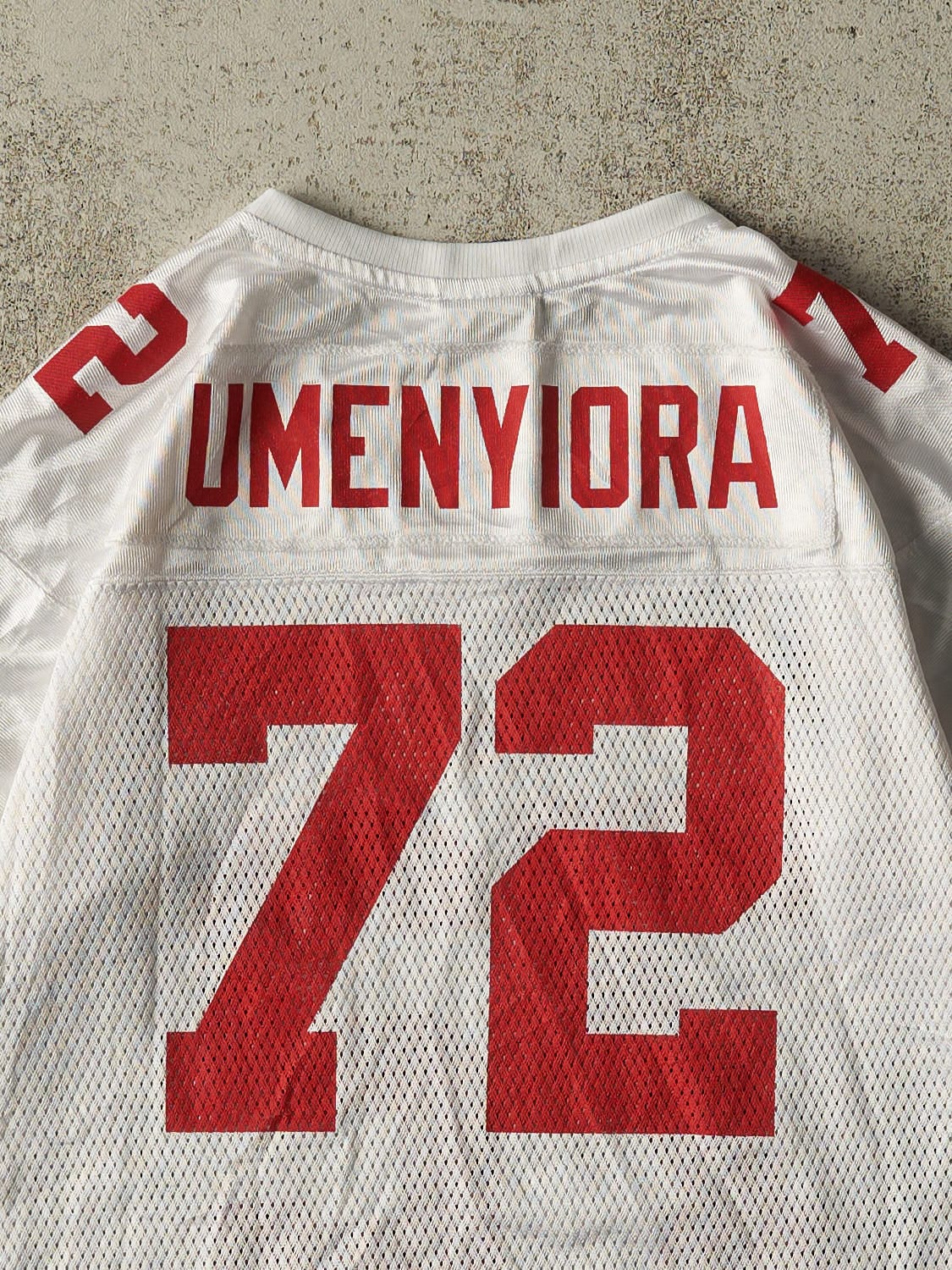 Vintage Y2K White New York Giants #72 Umenyiora Football Jersey (S/M)