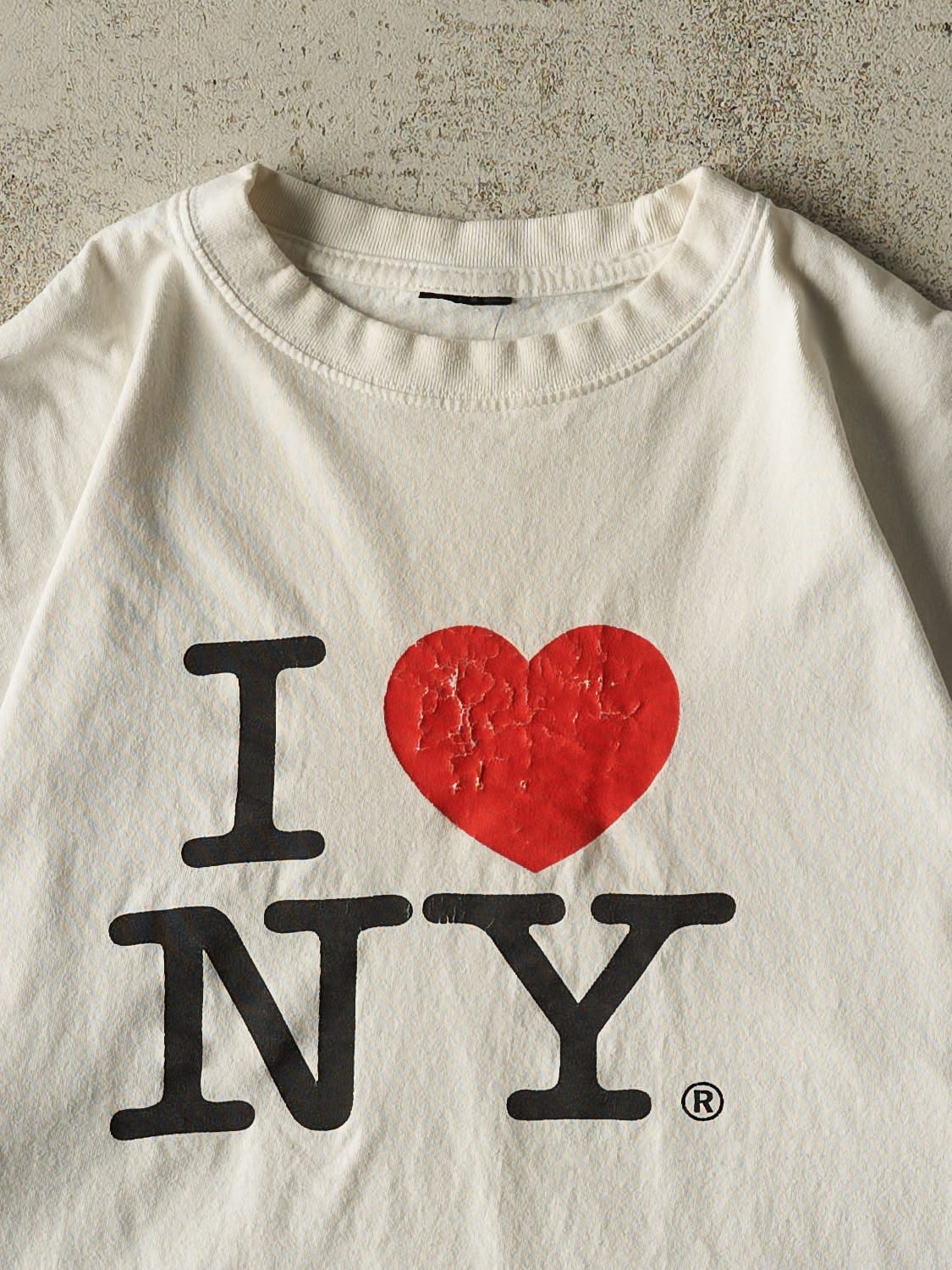 Vintage 90s White "I LOVE NY" Tee (M)