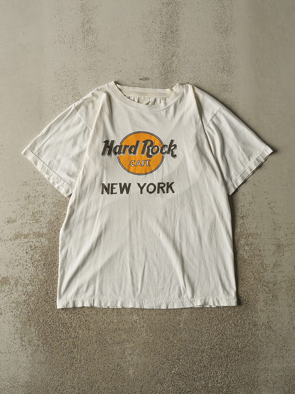 Vintage 90s White Hard Rock Cafe New York Single Stitch Tee (M/L)