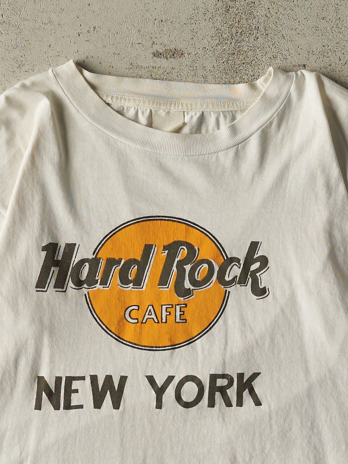 Vintage 90s White Hard Rock Cafe New York Single Stitch Tee (M/L)