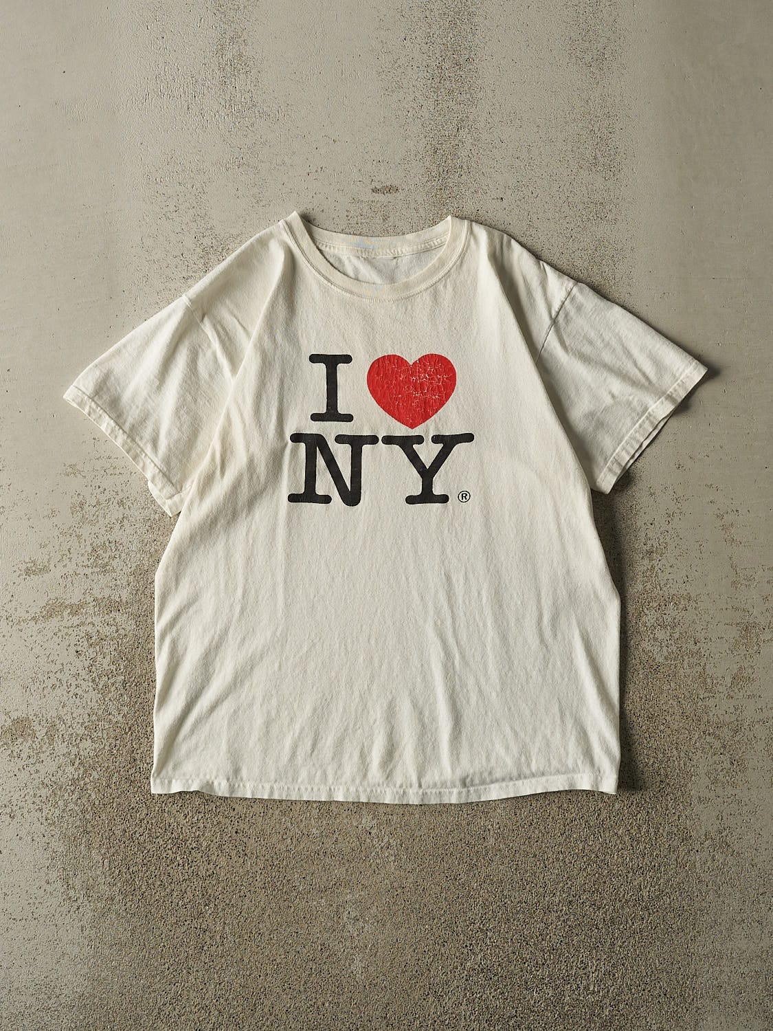 Vintage 90s White "I LOVE NY" Tee (M/L)
