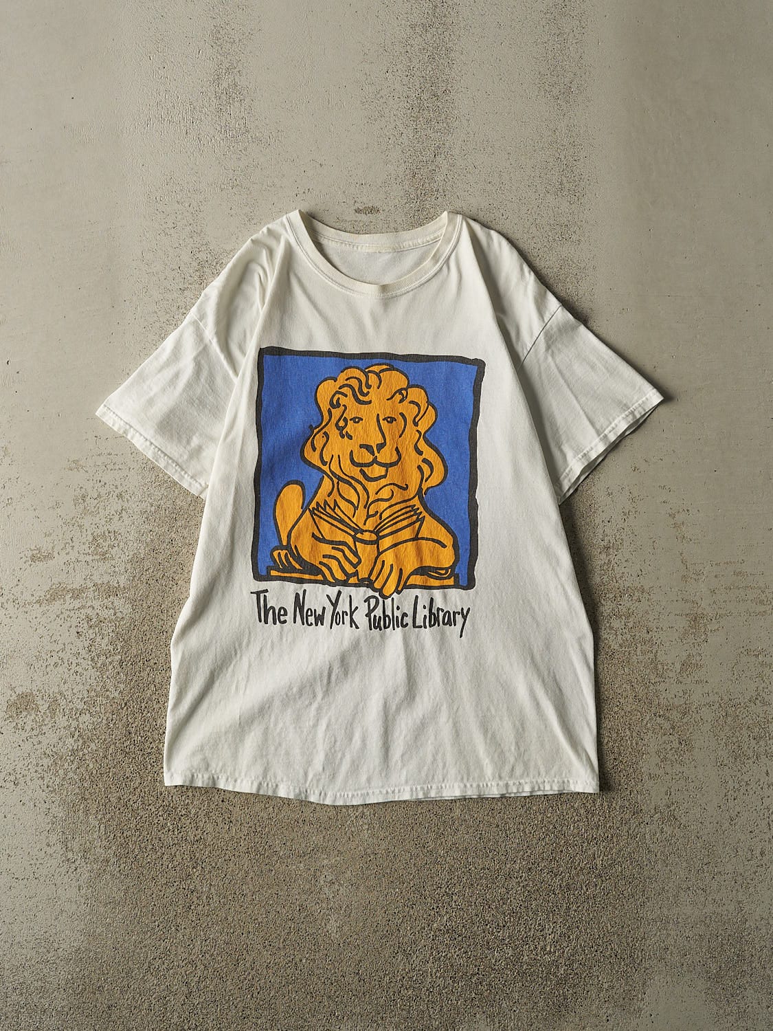 Vintage 90s RARE White The New York Public Library Art Tee (M/L)
