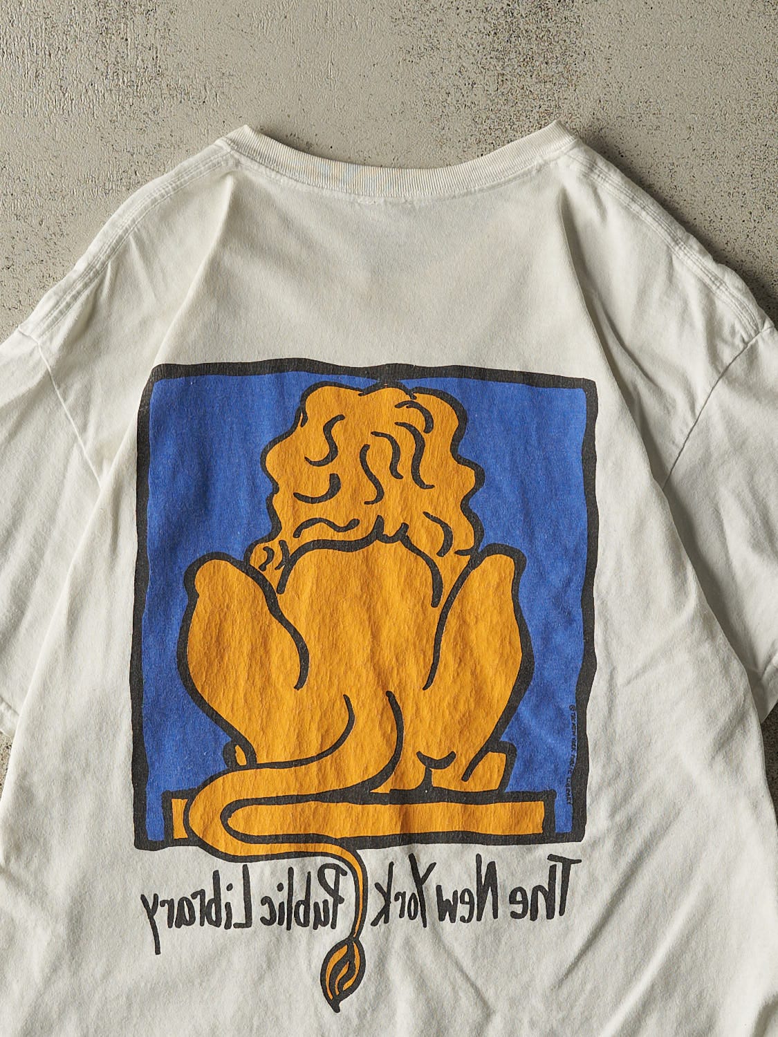 Vintage 90s RARE White The New York Public Library Art Tee (M/L)