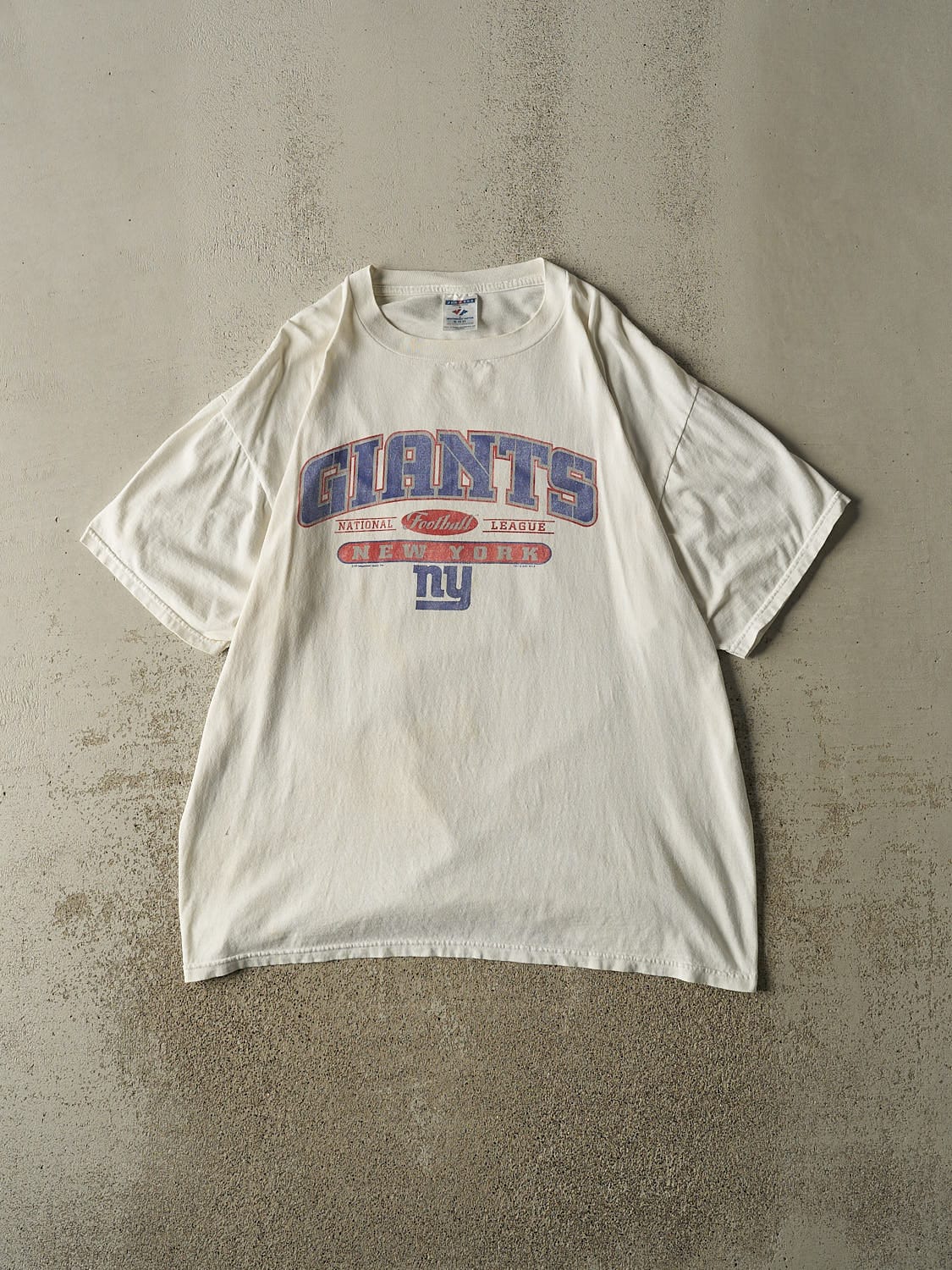Vintage 01' White New York Giants Tee (XXL)