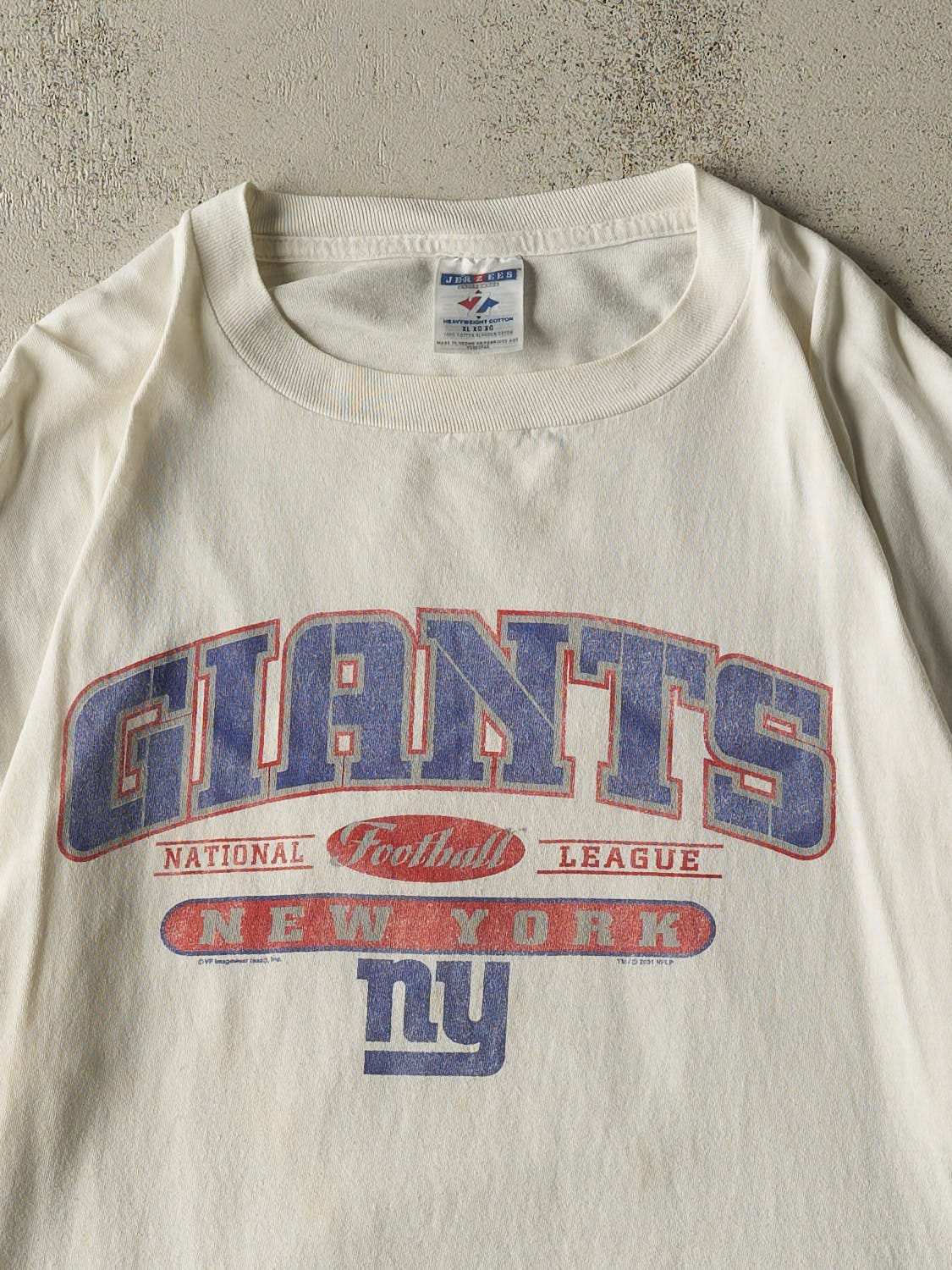Vintage 01' White New York Giants Tee (XXL)