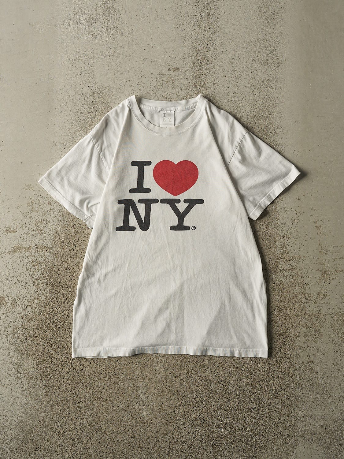 Vintage Y2K White "I LOVE NY" Tee (S/M)