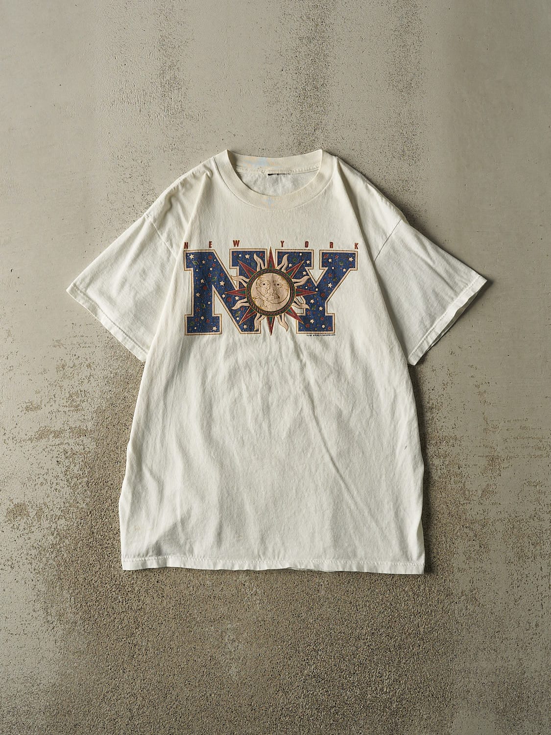 Vintage 90s White New York Tee (M/L)