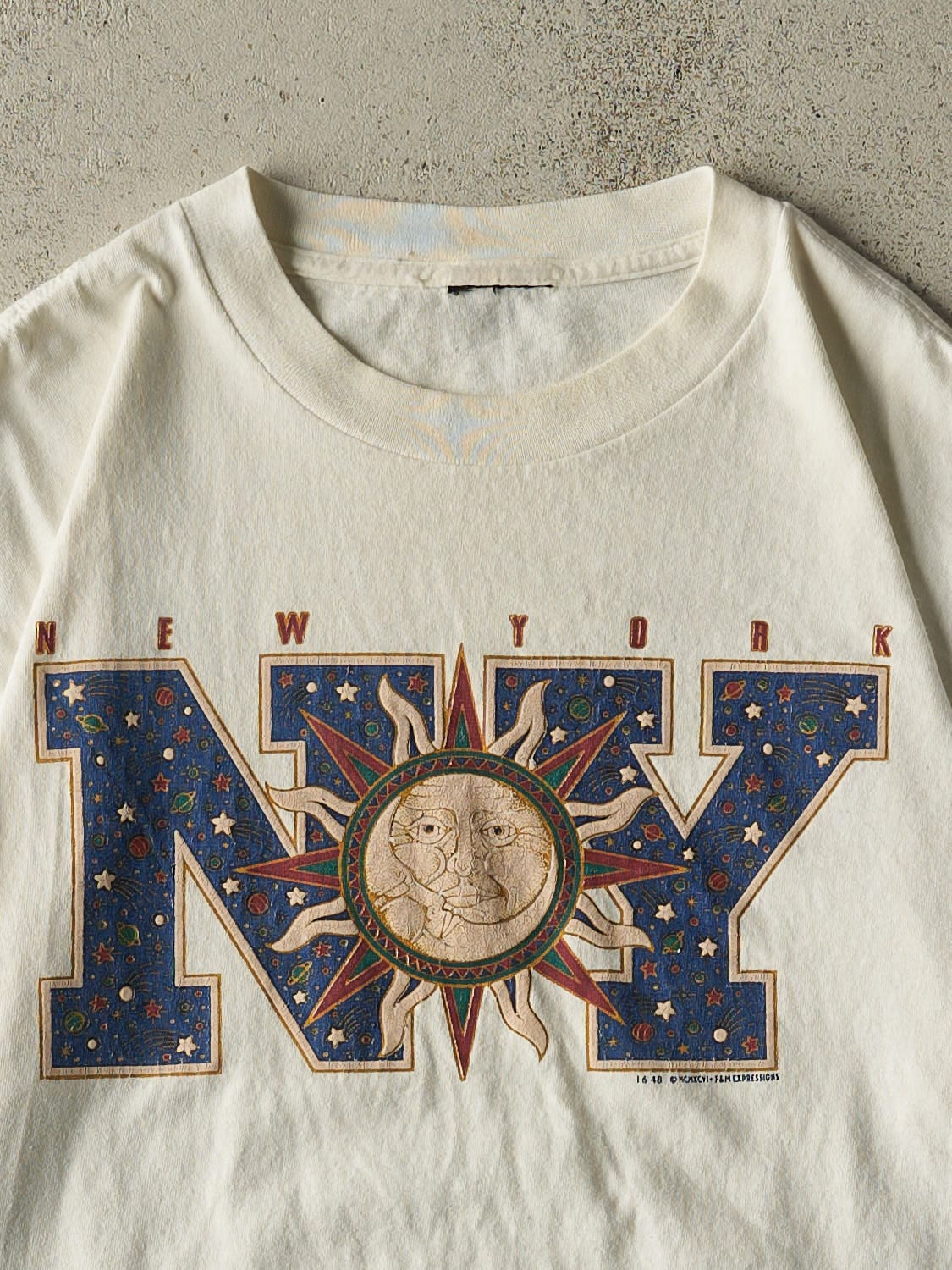 Vintage 90s White New York Tee (M/L)