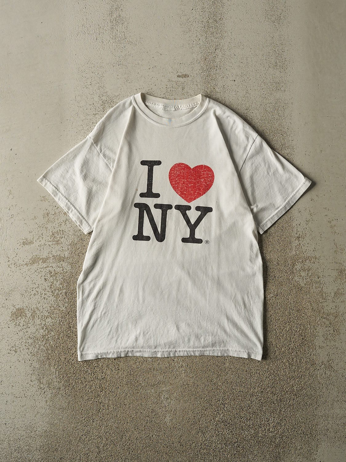 Vintage 90s White "I LOVE NY" Tee (S/M)