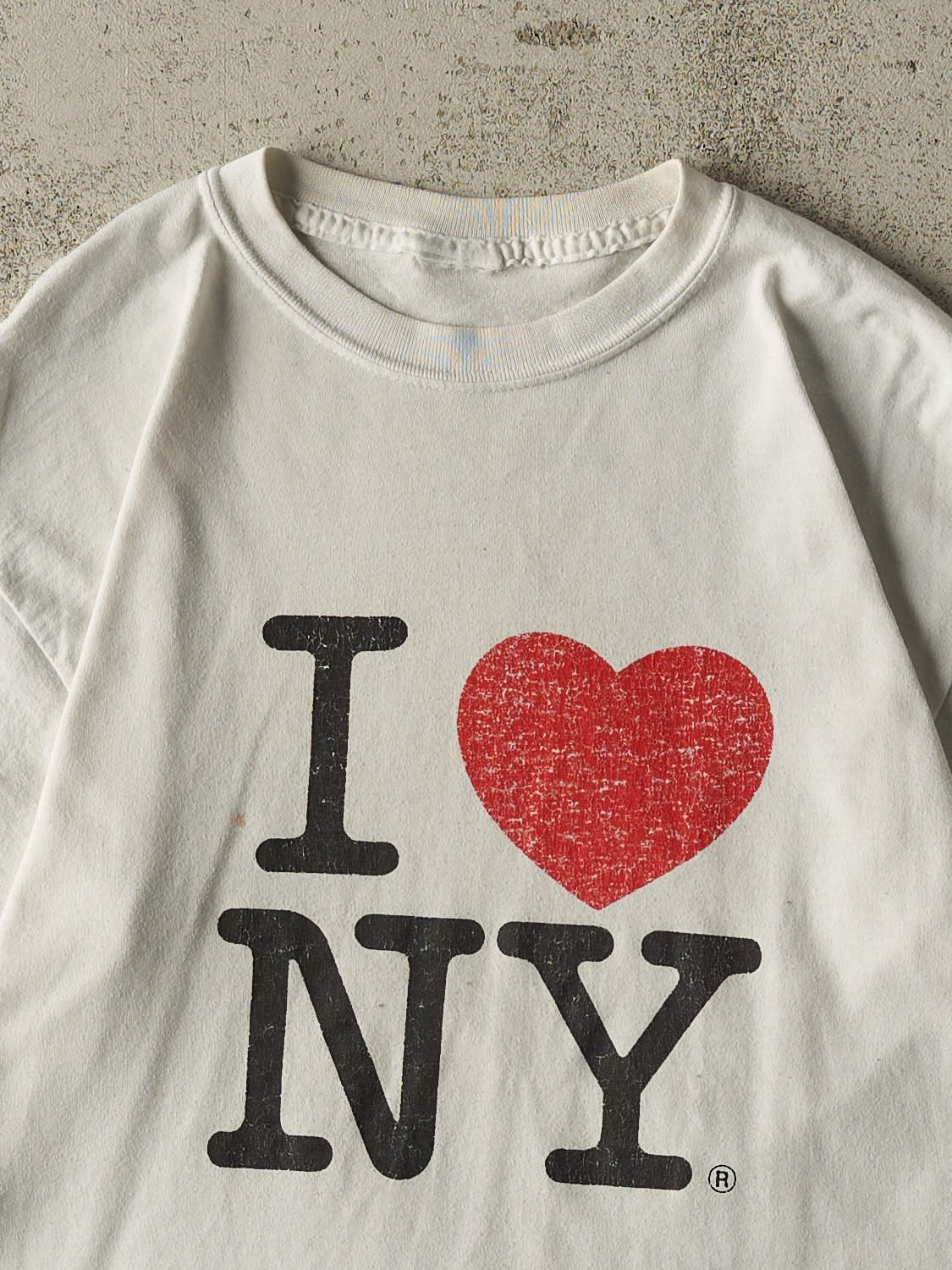 Vintage 90s White "I LOVE NY" Tee (S/M)