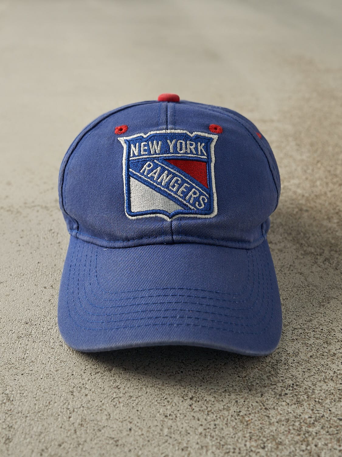Vintage Y2K Blue New York Rangers Velcro Back Hat (O/S)