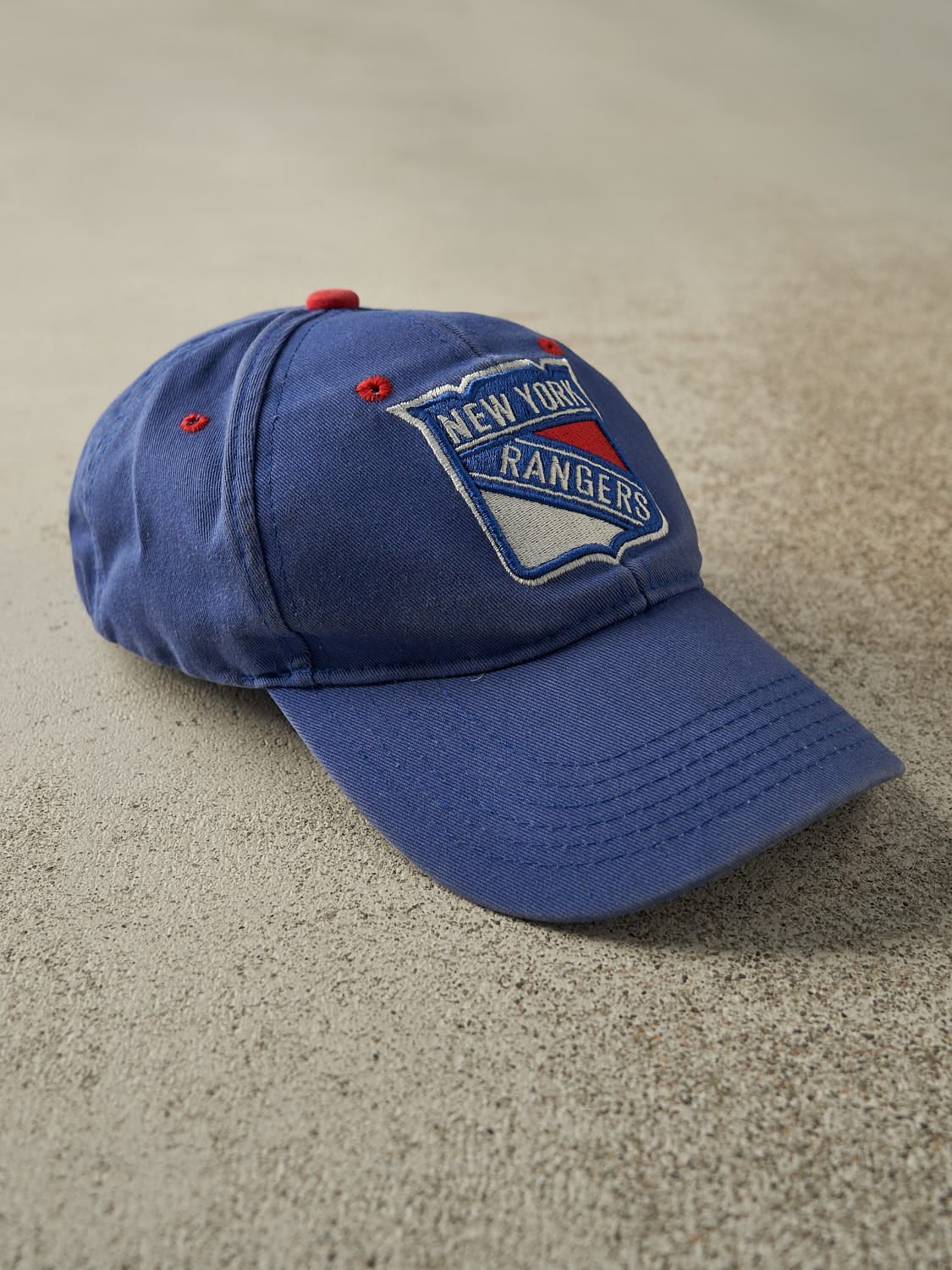 Vintage Y2K Blue New York Rangers Velcro Back Hat (O/S)