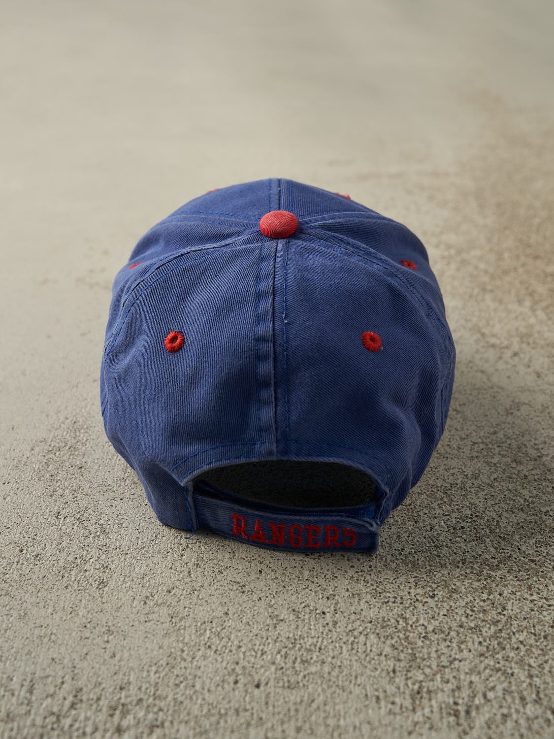 Vintage Y2K Blue New York Rangers Velcro Back Hat (O/S)
