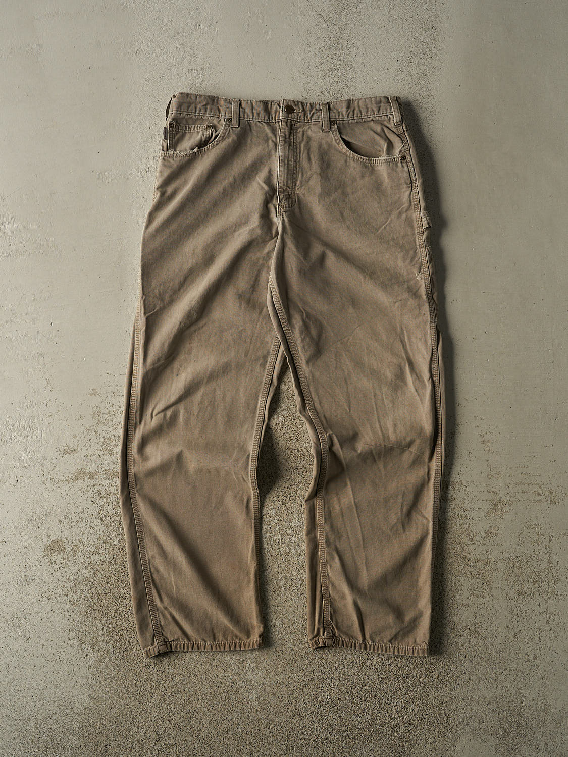 Vintage 90s Faded Brown Carhartt Carpenter Pants (36x32.5)