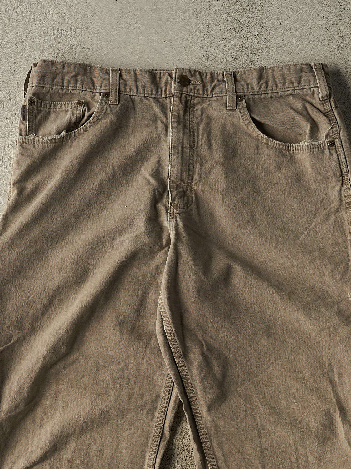 Vintage 90s Faded Brown Carhartt Carpenter Pants (36x32.5)