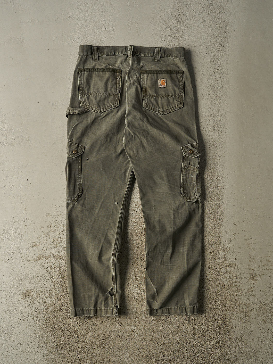 Vintage Y2K Green Carhartt Double Knee Carpenter Ripstop Pants (32x30.5)