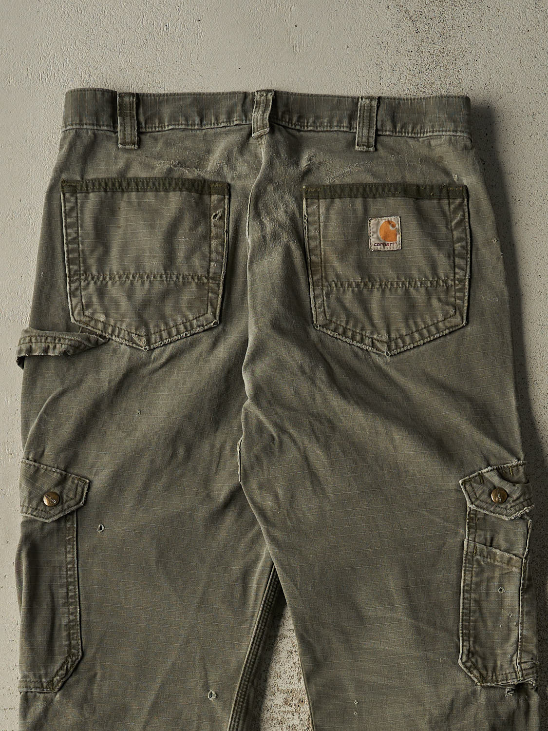 Vintage Y2K Green Carhartt Double Knee Carpenter Ripstop Pants (32x30.5)